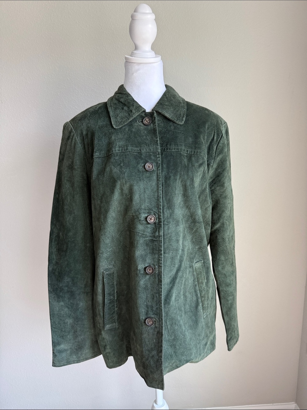 Style&Co women’s hunter green suede jacket